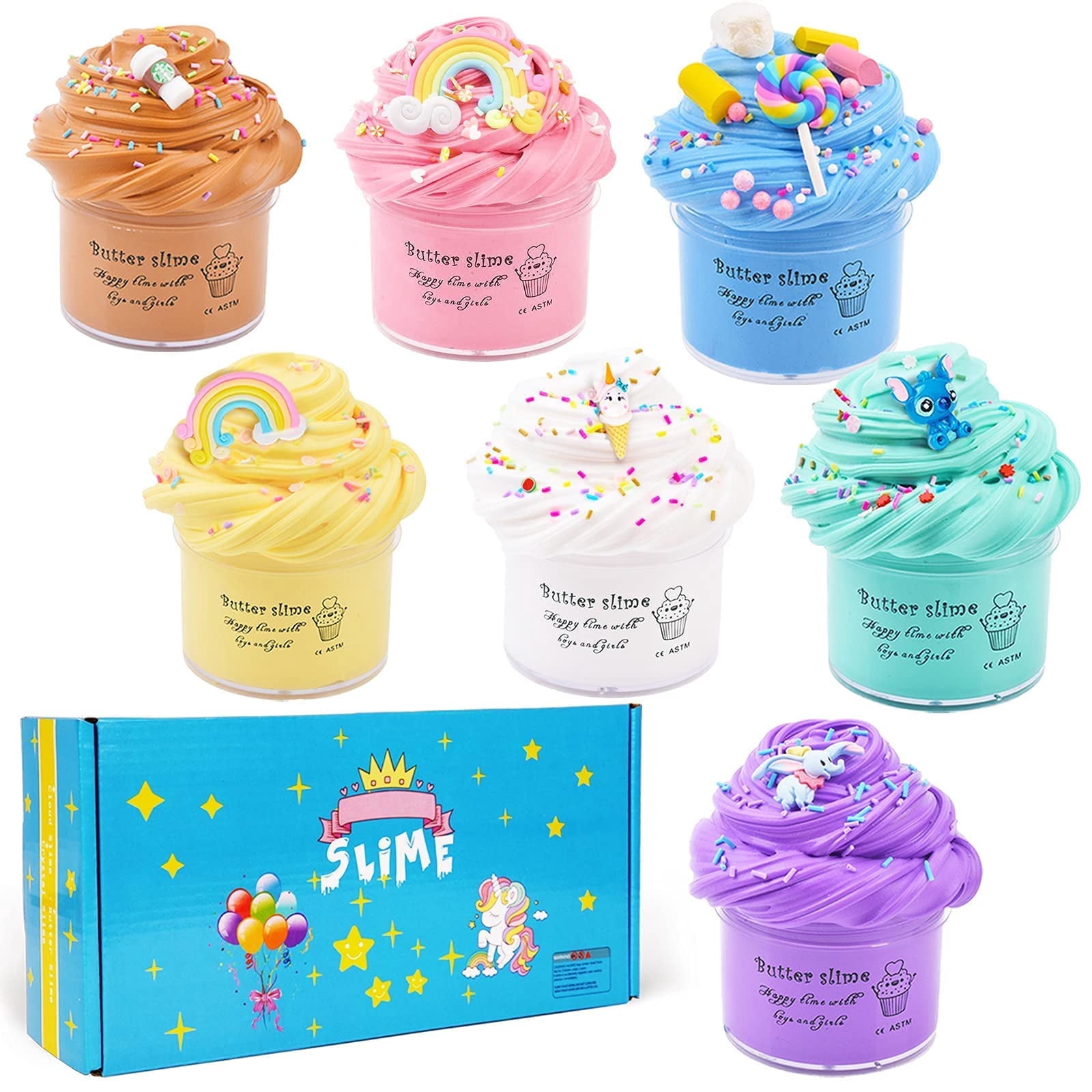 Slime Toys for Kid Girls Age 7 8 9 10 11 12 Year Old Kids Birthday Gifts for 5-6-7-8-9 Year Old Girl Boys DIY Craft Kits Gift for Kids Girl Age 5 6 7 Party Favors Toy for 6-10 Year Old Girls