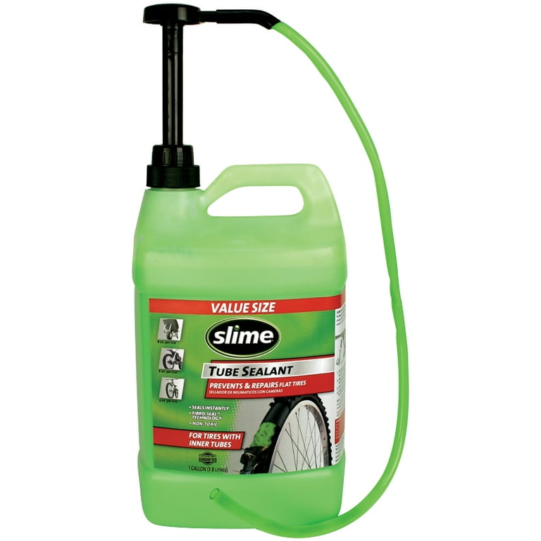 Slime Bicycle Tube Repair Sealant Gallon Value Size with Pump
