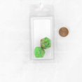 thumbnail image 1 of Slime Vortex Dice with Yellow Numbers D20 Aprox 16mm (5/8in) Pack of 2 Wondertrail, 1 of 1