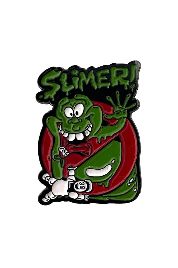 Slimer With Stay Puff Ghostbusters Fun Enamel Metal Pin