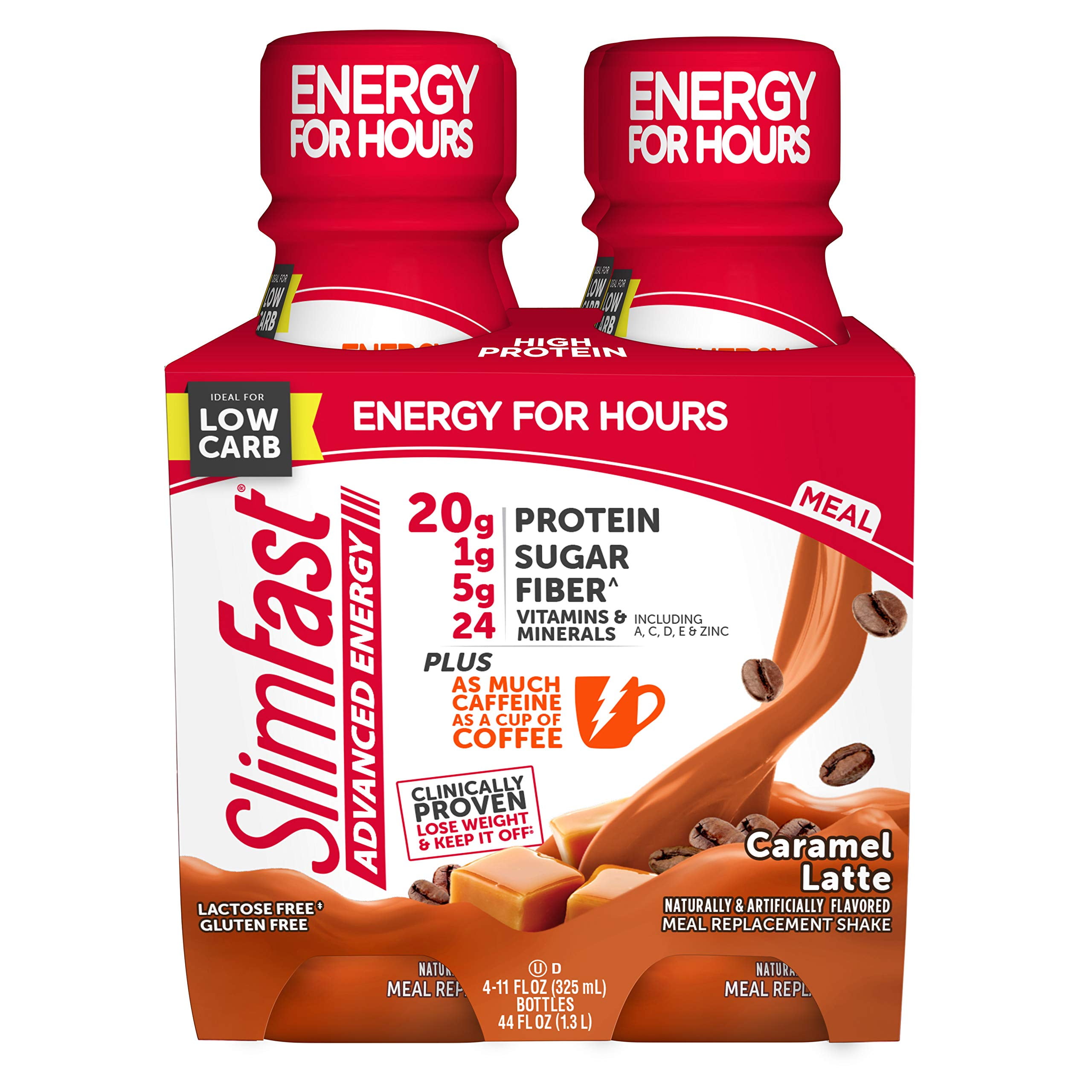 Slimfast Advanced Energy High Protein Meal Replacement Shake, Caramel