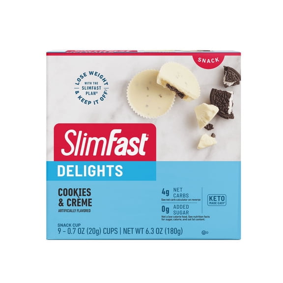 Slimfast Delights Cookies & Creme Snack Cup 9ct