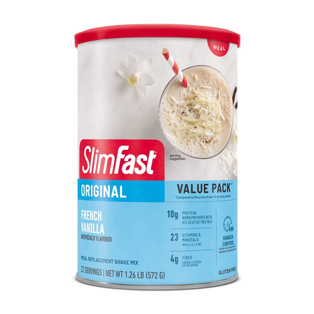 Slimfast Meal Replacement Powder, Original French Vanilla, Shake Mix