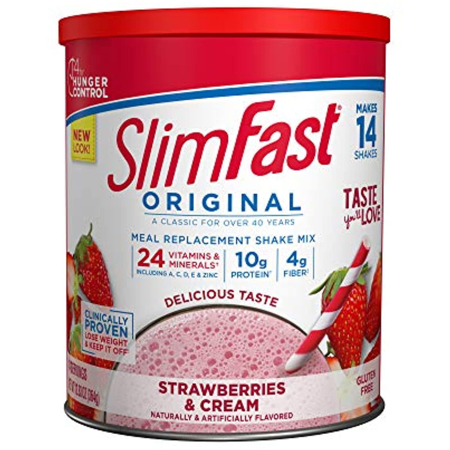 Slimfast Meal Replacement Powder, Original Strawberries & Cream, Weight