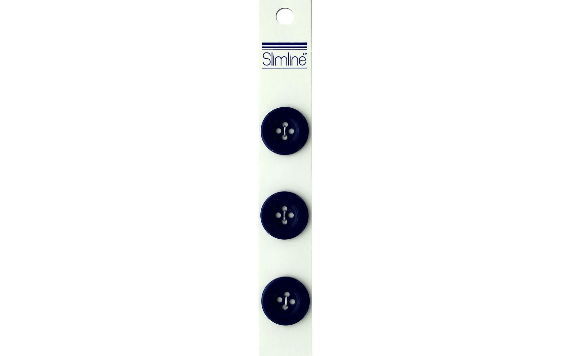 Slimline Buttons -Navy Blue 4-Hole 13/16