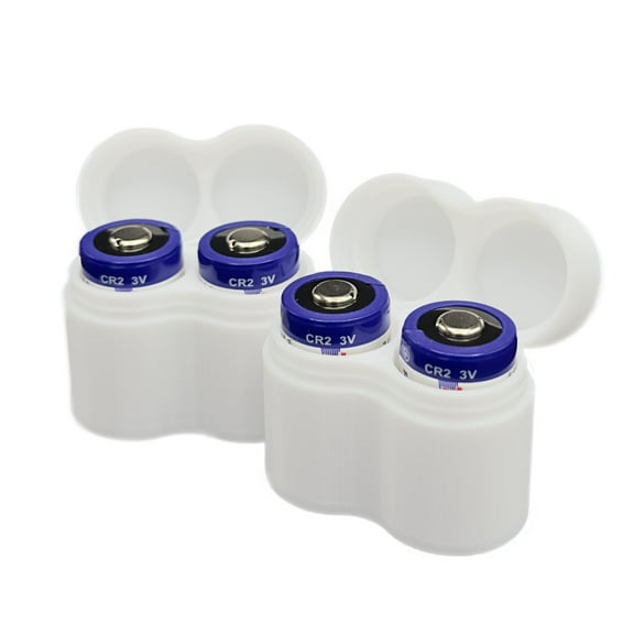 Slimline CR2 Battery Case, Holds 2 CR2 Batteries, Pack of 2