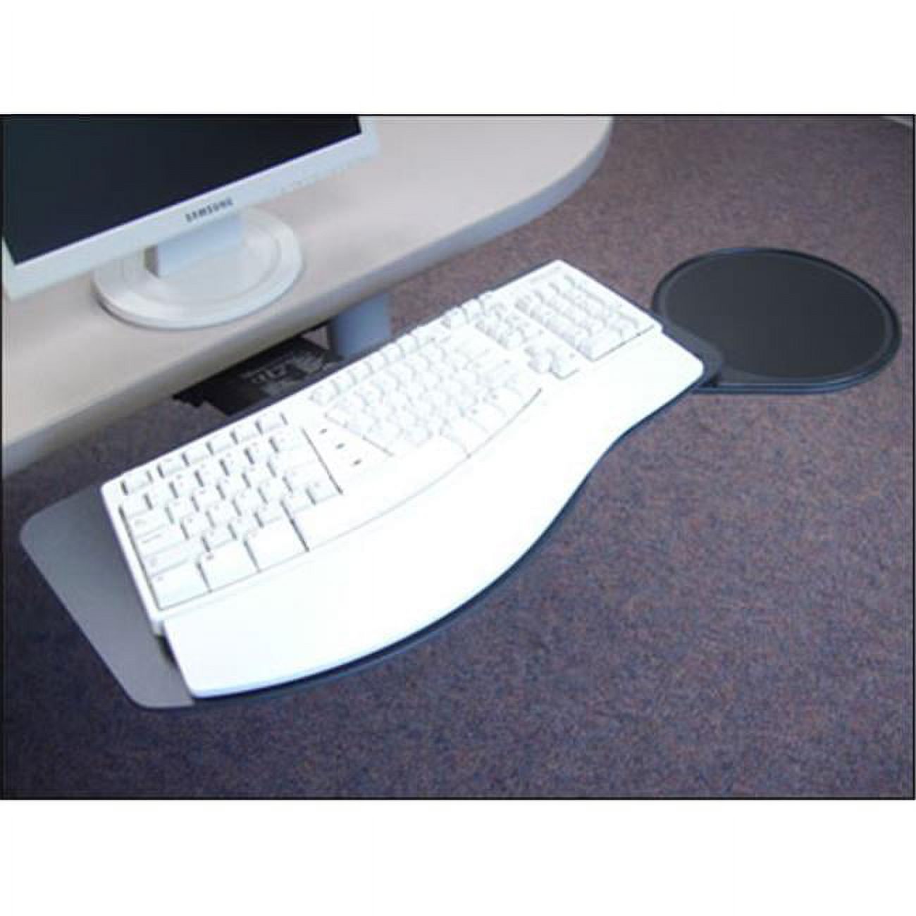 Slimline Natural Phenolic Keyboard Platform With Swivel Mouse & Lever Free Extended Arm - image 1 of 1
