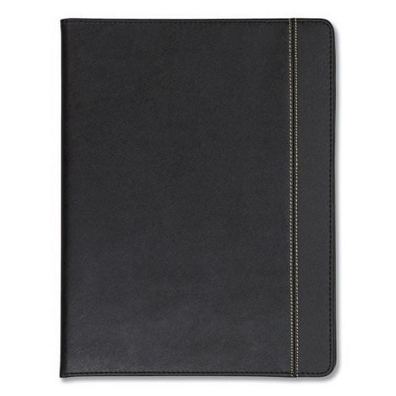 Slimline Padfolio, Leather-Look/faux Reptile Trim, Writing Pad, Black | Bundle of 2 Each