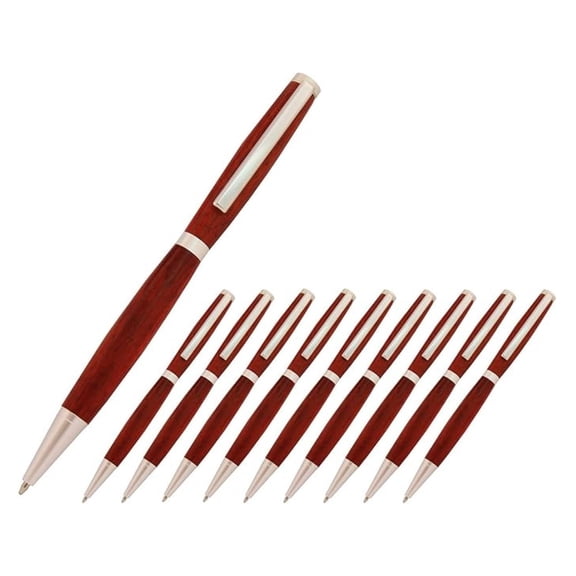 Slimline Pen Kit - Silver, 10 Pack