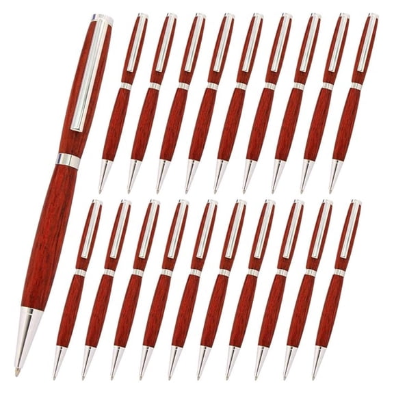 Slimline Pen Kit - Silver, 20 Pack