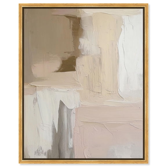 Subtle Earth Tones II Canvas Neutral Boho by Art Remedy, Gold Frame, 24 x 30