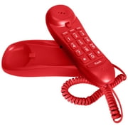 BLUE DONUTS Slimline Red Colored Phone For Wall Or Desk With Memory