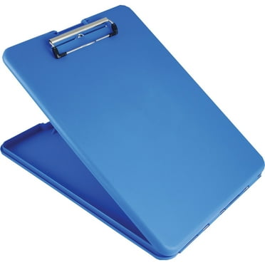 Slimmate Storage Clipboard, 1/2" Clip Capacity, Holds 8 1/2 X 11 Sheets, Blue | Bundle of 5