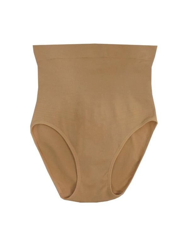Beige Firm Control Waist Shaping Brief Panties M17123 Women's Medium