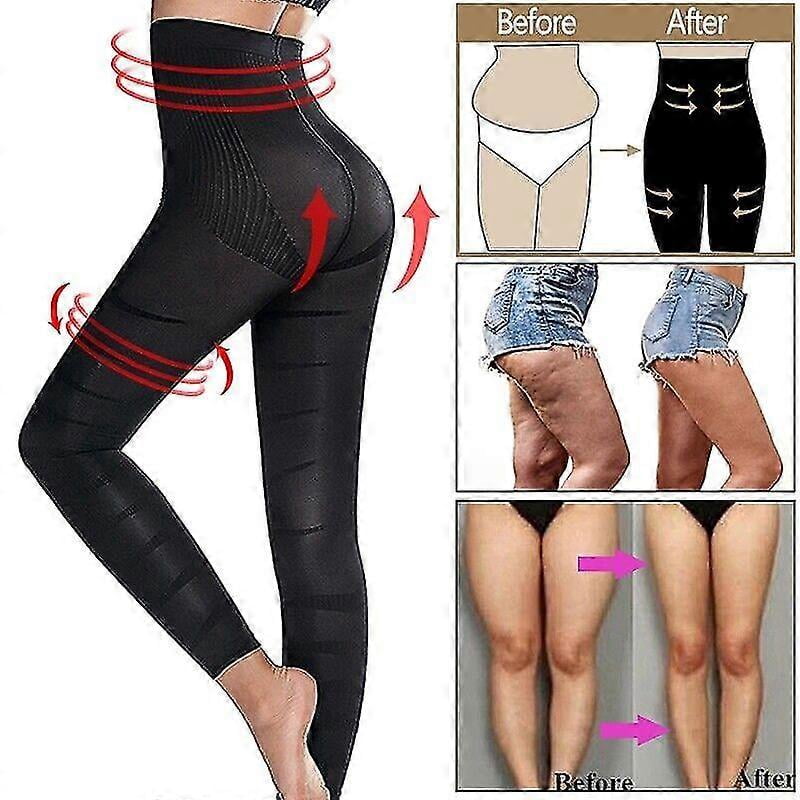 Slimming Anti Cellulite Compression Leggings Leg Shaper High Waist Black  Pants - Walmart.com