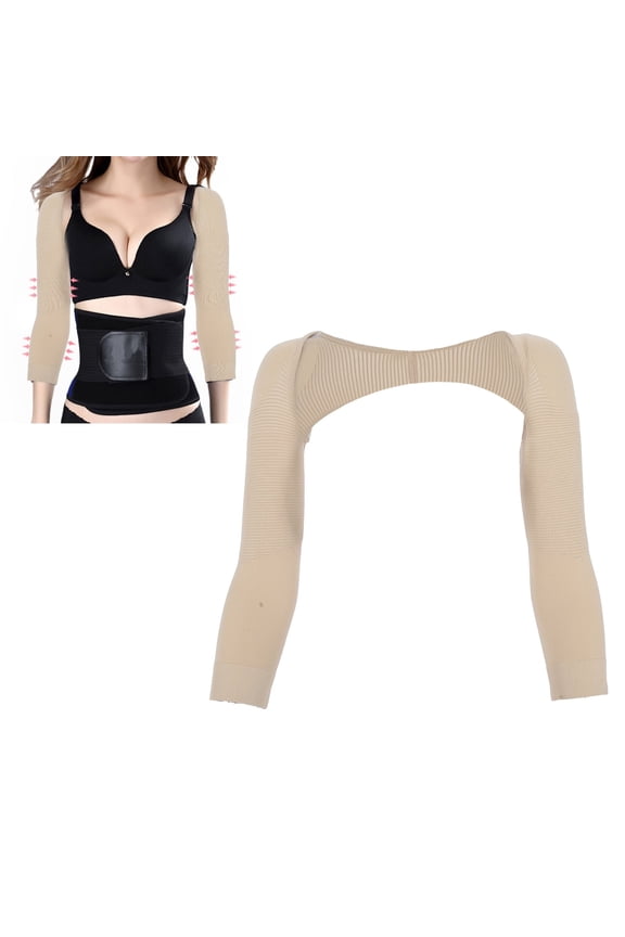 Slimming Arm Shaper, Upper Arm Compression Sleeves for Women, Back Shoulder Support Humpback Posture Corrector Lymphedema Arm Sleeve Invisible Arm Shapewear