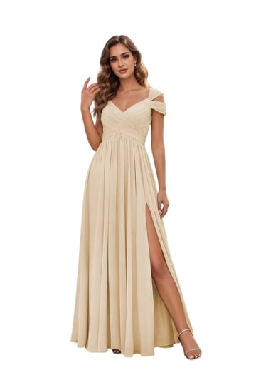 formal maxi dresses for women Chiffon Deep Blush