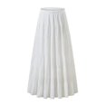 thumbnail image 1 of Slimming High Waist Stretchy A Line Midi Skirt Elastic Band Dress for Daily Wear, 1 of 18