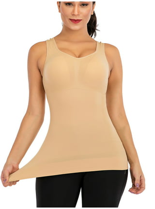 COMFREE Camisoles for Women with Built in Bra Slimming Cami Shaper Tummy  Control Tank Top Shapewear Body Shaper 