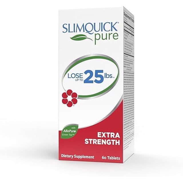 Slimquick Pure Extra Strength Weight Loss Supplement with MCT Oil, 60 Capsules, 2 Pack