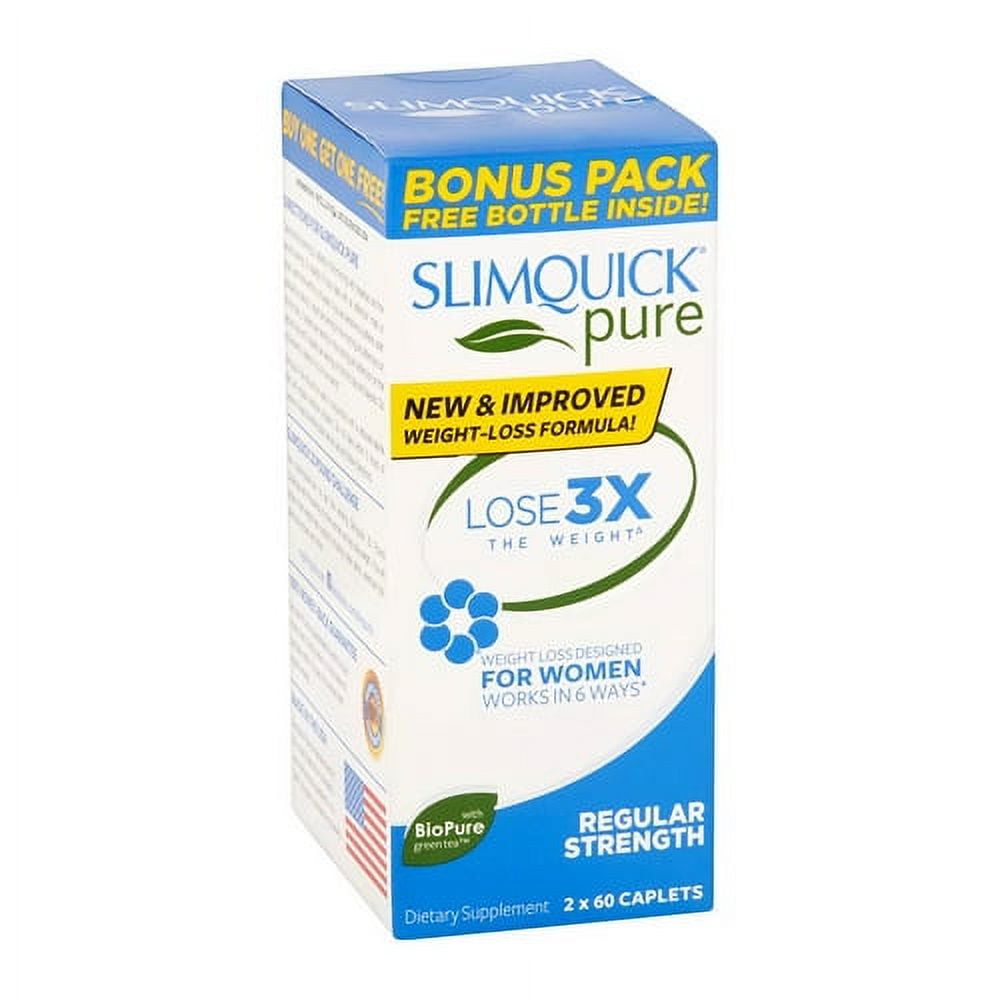 Slimquick Pure Regular Strength Caplets 2 X 60, 1 Pack