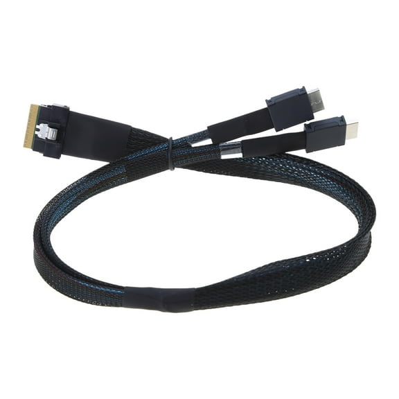 Slimsas SFF-8654 8i to Oculink SFF-8611 4ix2 Support 16-24Gbps Highly Speed Convert Cable