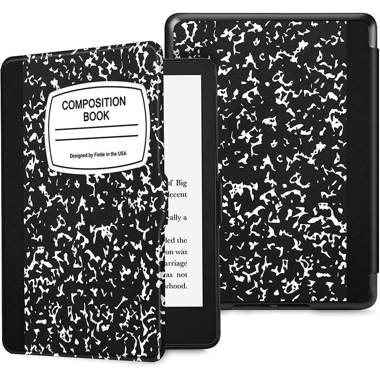 Premium Black Leather Case Cover for Kindle Paperwhite / Signature Edition  6.8