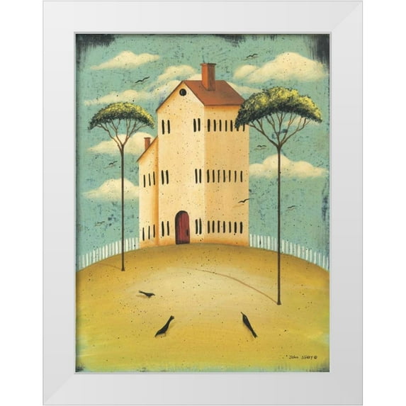 Sliney, John 12x14 White Modern Wood Framed Museum Art Print Titled - Big White House