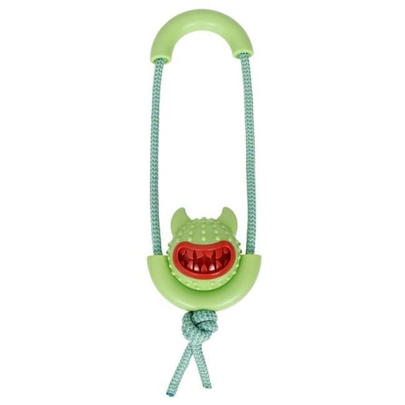 Sling Away Rubberized Dog Toy, Green - One Size