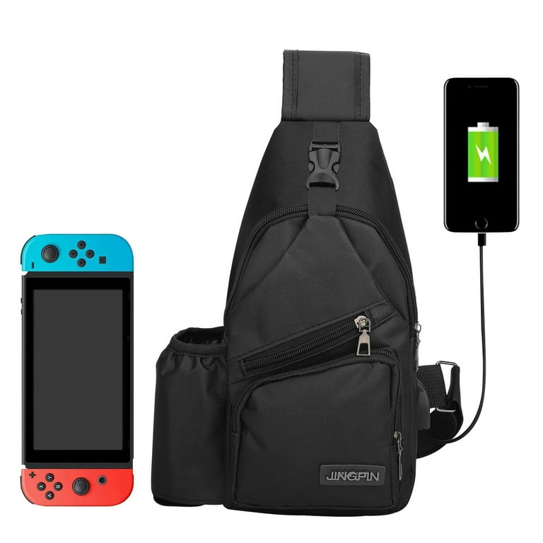 Sling Backpack Anti Theft Outdoor Chest Bag with USB Charging Port Multipurpose Shoulder Purse for Travel Hiking