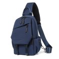 thumbnail image 1 of Sling Backpack, Canvas Crossbody Hiking Daypack Bag with Anti-theft Pocket-blue, 1 of 5