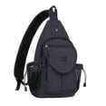 thumbnail image 1 of Sling Backpack Canvas Crossbody Hiking Daypack Bag with Anti-theft Pocket, 1 of 7
