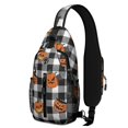 thumbnail image 1 of Sling Backpack,Checkered Halloween Pumpkin Pattern Crossbody Bag with Water Bottle Holder,Waterproof Sling Bag for Men/Women with Chest Phone Holder for Hiking,Travel, 1 of 6