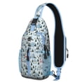 thumbnail image 1 of Sling Backpack,Light Blue Christmas House and Tree Pattern Crossbody Bag with Water Bottle Holder,Waterproof Sling Bag for Men/Women with Chest Phone Holder for Hiking,Travel, 1 of 6