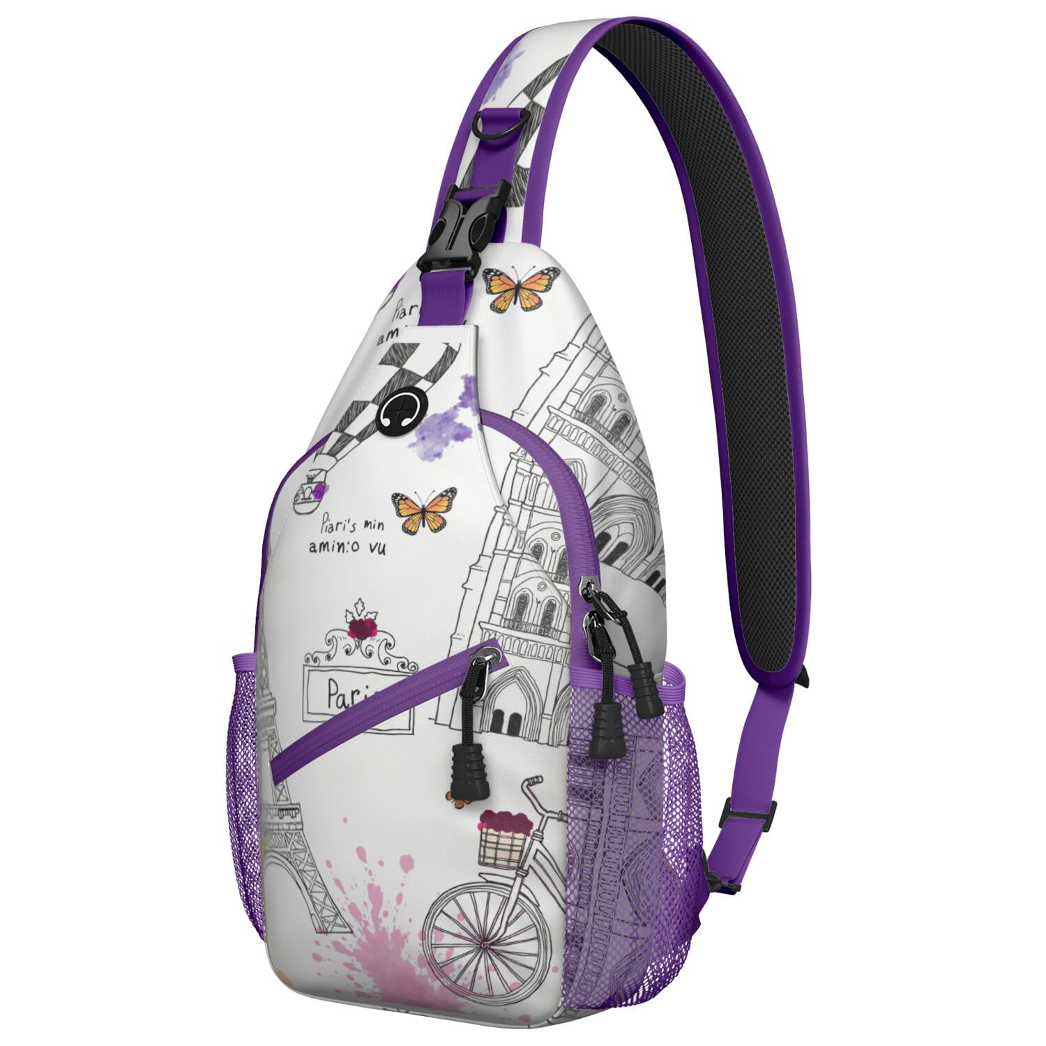 Sling Backpack Paris Travel Sling Bag Travel Bag Hiking Bag for Men Women