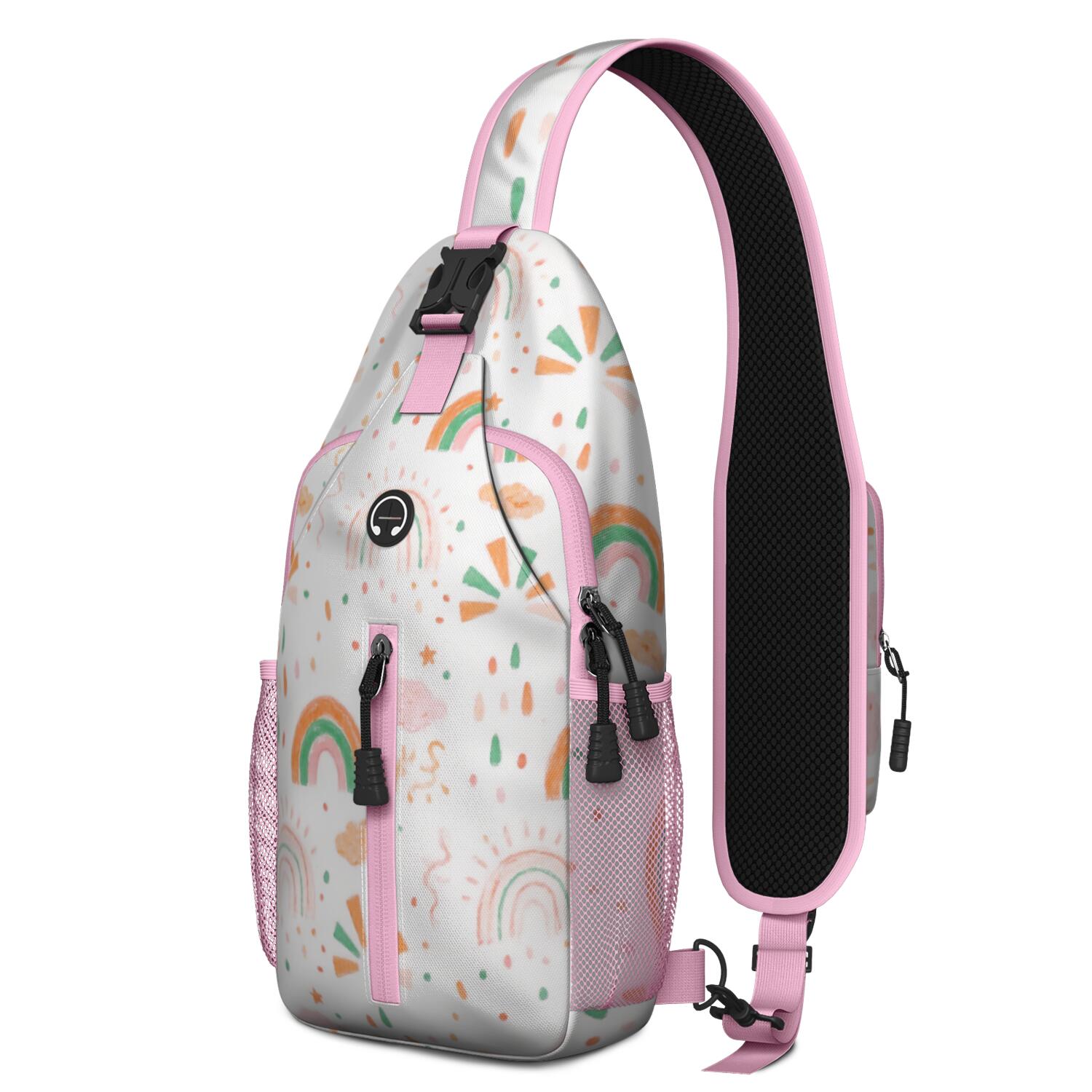 Sling Backpack Rainbow Cartoon Travel Sling Bag Casual Bag for Men Women