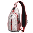 thumbnail image 1 of Sling Backpack,Red Christmas Tree Pattern Crossbody Bag with Water Bottle Holder,Waterproof Sling Bag for Men/Women with Chest Phone Holder for Hiking,Travel, 1 of 6