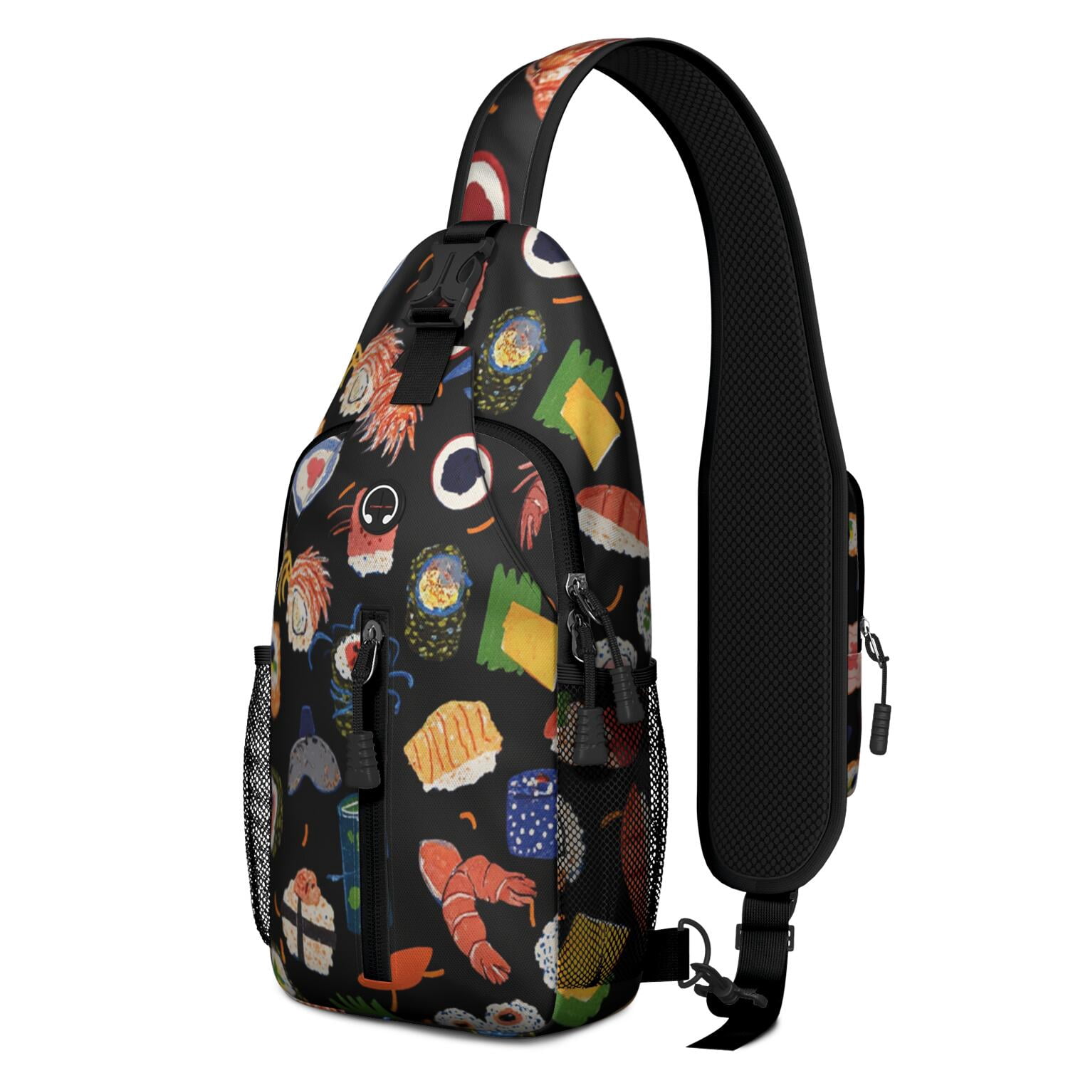 Sling Backpack Sushi Travel Sling Bag Casual Bag for Men Women