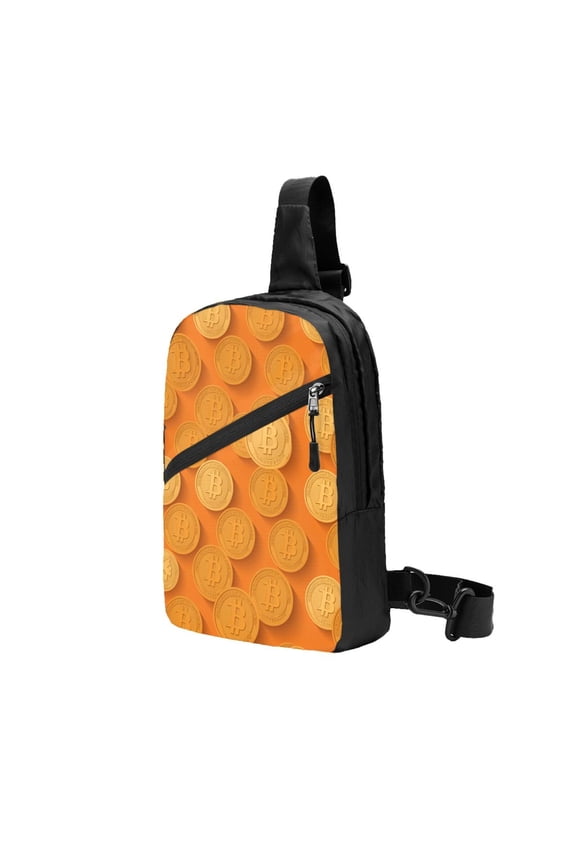 Sling Backpack Travel Hiking Daypack Bitcoin Rich Foldable Crossbody Shoulder Bag