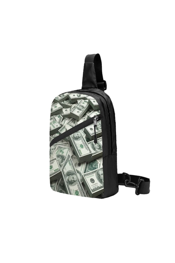 Sling Backpack Travel Hiking Daypack Dollar Money Foldable Crossbody Shoulder Bag