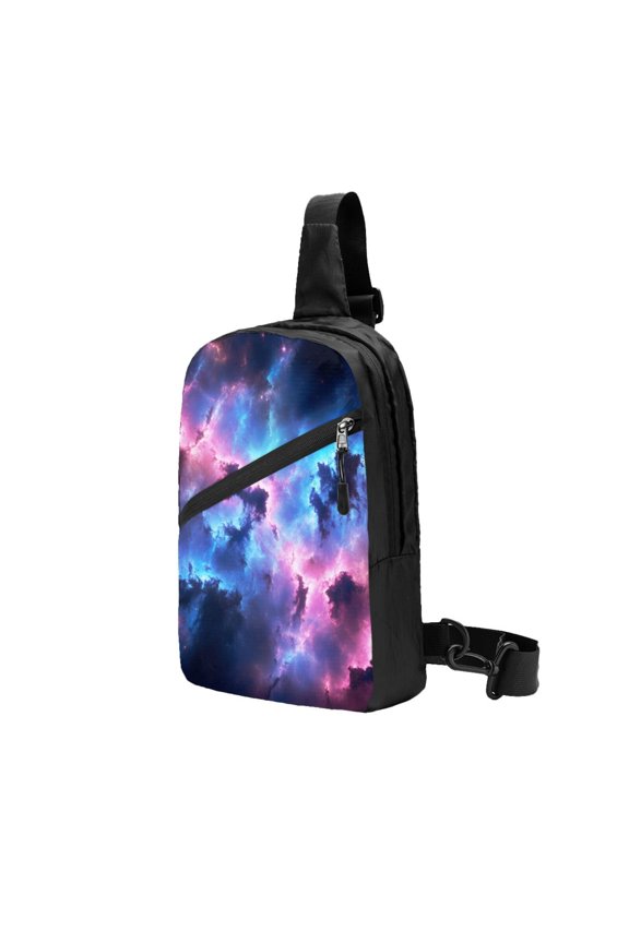 Sling Backpack Travel Hiking Daypack Outer Space Galaxy Foldable Crossbody Shoulder Bag