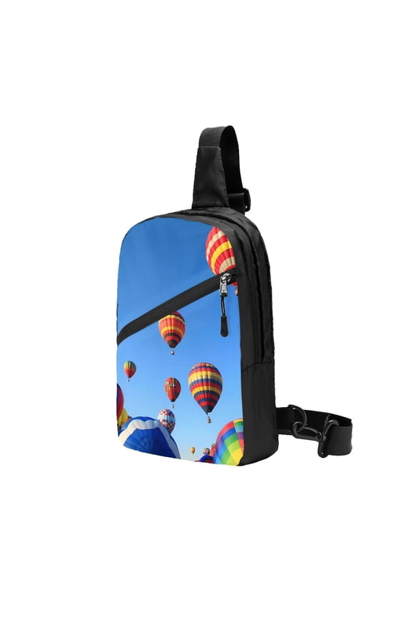 Sling Backpack Travel Hiking Daypack Power Hot Air Balloon Foldable Crossbody Shoulder Bag
