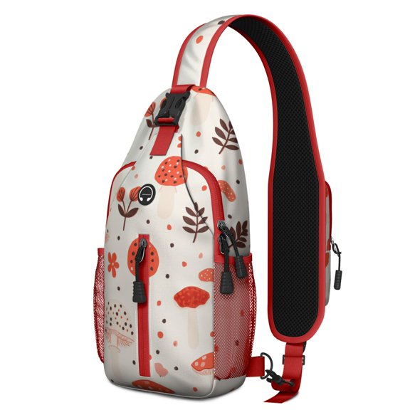 Sling Backpack Trendy Sling Backpack Mushroom Travel Backpack Backpack Purse for Women Men