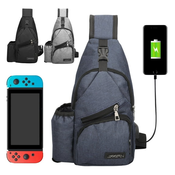 Sling Backpack, Waterproof Chest Bag for Men Women, Lightweight Canvas Daypack for Hiking, Cycling, Travel