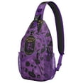 thumbnail image 1 of Sling Backpack,Witch's Brew Halloween Pattern Sling Bag with Water Bottle Holder,Waterproof Sling Bag for Men/Women with Headphone Jack for Hiking,Travel, 1 of 6