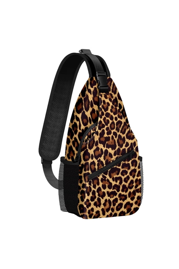 Sling Backpack Women Mini Sling Bag Crossbody Travel Bag Small Hiking Daypack Vacekoe Travel Outdoor Casual Sports Bag Leopard Print