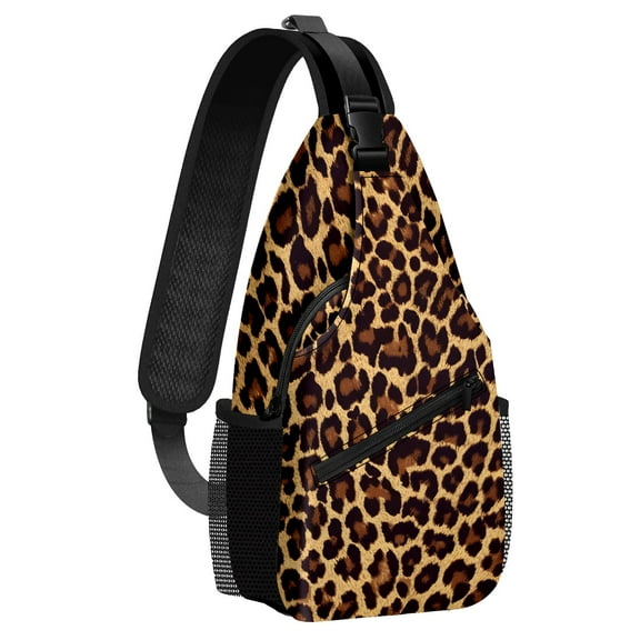 Sling Backpack Women Mini Sling Bag Crossbody Travel Bag Small Hiking Daypack Vacekoe Travel Outdoor Casual Sports Bag Leopard Print