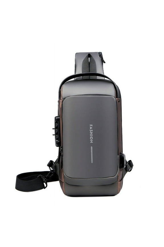 Sling Backpack for Men,Anti-Theft Waterproof Chest Daypack Casual Shoulder Bag with USB Charging Port Chest Daypack for Hiking Sports Running Travel