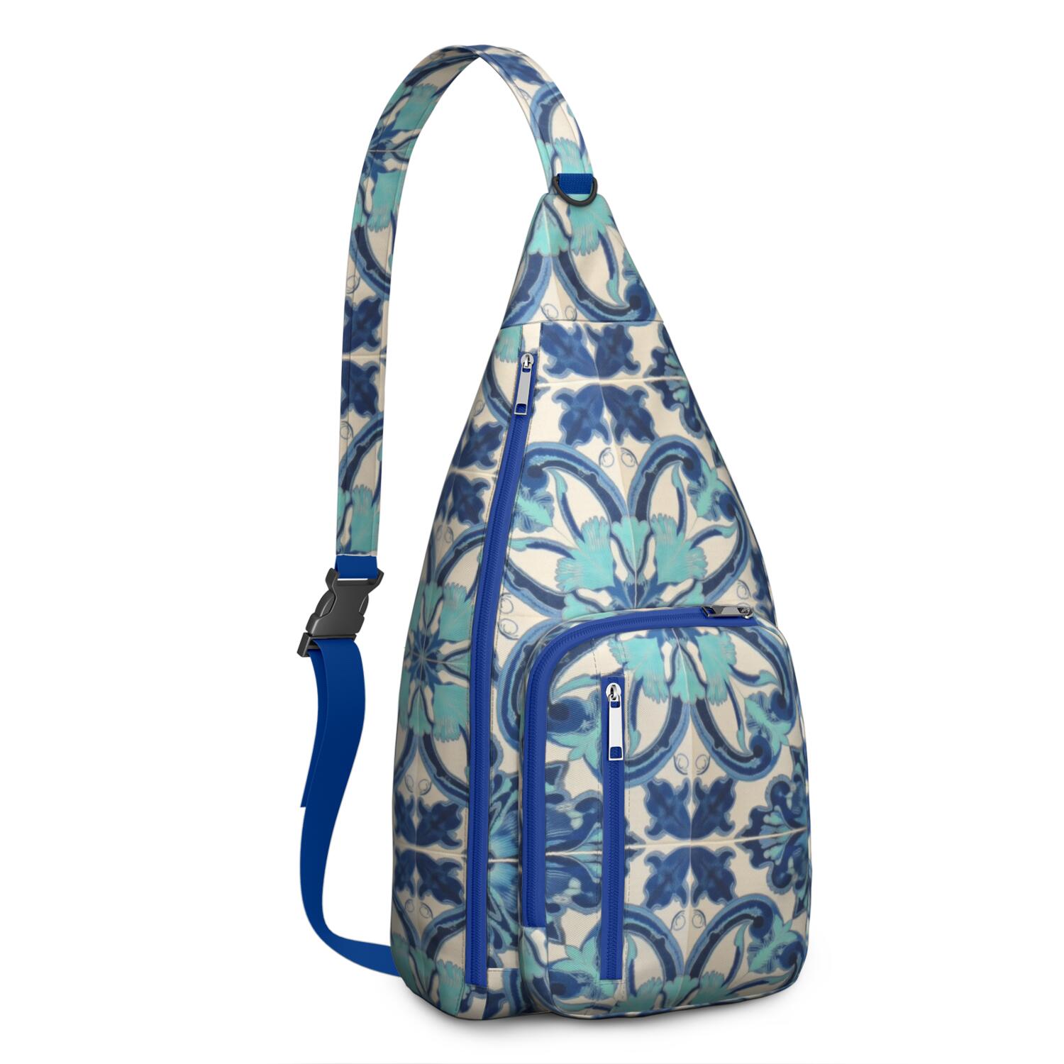 Sling Backpack for Men with Adjustable Shoulder Strap Shoulder Backpack Chest Bag Crossbody Bag for Travel Bohemian Tribal
