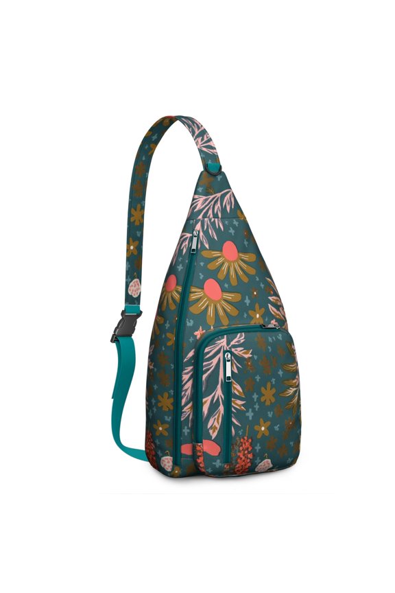 Sling Backpack for Men with Adjustable Shoulder Strap Shoulder Backpack Chest Bag Crossbody Bag for Travel Mushroom